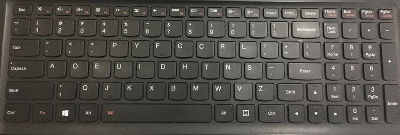 A full view of DVORAK keyboard represents as an alternative keyboard layout