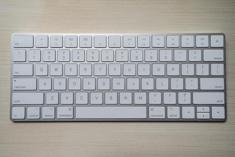 A QWERTY keyboard