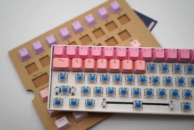 A mechanical keyboard with its mechanical functionality